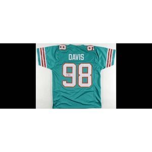 Raekwon Davis Autographed Custom Miami Football Jersey.  JSA certified COA